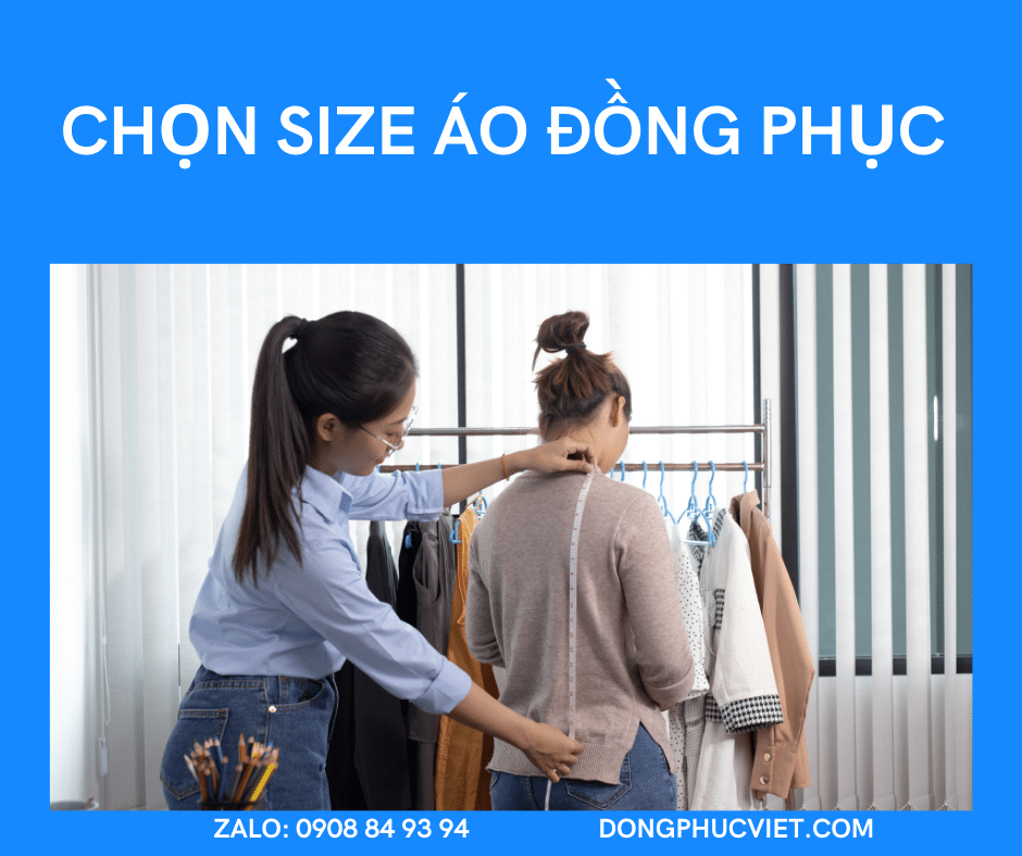 Chọn size áo thun đồng phục