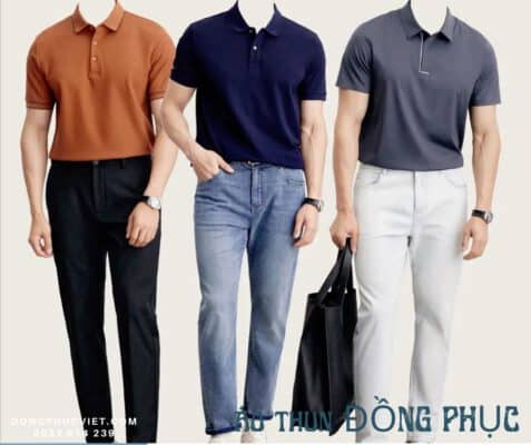 Phối áo thun đồng phục hợp thời trang